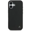 Original dėklas MERCEDES Leather Large Laurel Leave MagSafe skirtas Apple iPhone 17 juodos spalvos