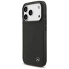 Original dėklas MERCEDES Leather Large Laurel Leave MagSafe skirtas Apple iPhone 17 Pro juodos spalvos