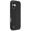 Original dėklas MERCEDES Leather Laurel Leaves MagSafe skirtas Apple iPhone 17 juodos spalvos