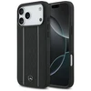 Mercedes Leather Star Pattern Stripes MagSafe dėklas skirtas Apple iPhone 17 Pro Max juodos spalvos