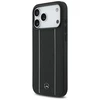 Mercedes Leather Star Pattern Stripes MagSafe dėklas skirtas Apple iPhone 17 Pro Max juodos spalvos