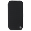 Mercedes MEBKP16L23RBGVK Apple iPhone 16 Pro 6.3" dėklas telefonui juodos spalvos Leather Wood Imitation