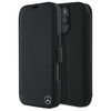 Mercedes MEBKP16L23RBGVK Apple iPhone 16 Pro 6.3" dėklas telefonui juodos spalvos Leather Wood Imitation