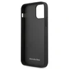 Mercedes Benz Apple iPhone 12 Mini Mercedes dėklas odinis Perforated Area (MEHCP12SCDOBK) juodos spalvos