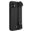 Mercedes Benz Apple iPhone 12 Mini Mercedes dėklas Strap Line (MEHCP12SLSSBK) juodos spalvos