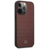 Mercedes MEHCP13LPSQRE iPhone 13 Pro / 13 6,1" raudona/raudona kietas dėklas, odos žvaigždžių raštas