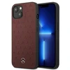 Mercedes Benz Apple iPhone 13 Mini Mercedes dėklas odinis Stars Pattern (MEHCP13SPSQRE) raudonos spalvos