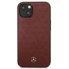 Mercedes Benz Apple iPhone 13 Mini Mercedes dėklas odinis Stars Pattern (MEHCP13SPSQRE) raudonos spalvos