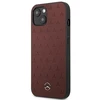 Mercedes Benz Apple iPhone 13 Mini Mercedes dėklas odinis Stars Pattern (MEHCP13SPSQRE) raudonos spalvos
