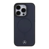 Mercedes Smooth Leather MagSafe dėklas, skirtas iPhone 15 Pro - Navy