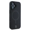 Mercedes Plain Smooth Leather MagSafe Apple iPhone 16 - dėklas telefonui juodos spalvos