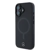 Mercedes Plain Smooth Leather MagSafe Apple iPhone 16 - dėklas telefonui juodos spalvos