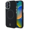 IPHONE 16 Mercedes Silikoninis Tonal Logo MagSafe (MEHMP16S23SUTTK) dėklas telefonui juodos spalvos