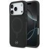 Dėklas Mercedes Plain Smooth Leather MagSafe skirtas Apple iPhone 17 Pro juodos spalvos