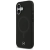Dėklas Mercedes Plain Smooth Leather MagSafe skirtas Apple iPhone 17 juodos spalvos