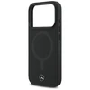 Mercedes Plain Smooth Leather MagSafe dėklas Apple iPhone 17 Pro juodos spalvos