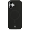 Dėklas Mercedes Plain Smooth Leather MagSafe skirtas Apple iPhone 17 juodos spalvos