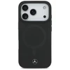 Dėklas Mercedes Plain Smooth Leather MagSafe skirtas Apple iPhone 17 Pro juodos spalvos