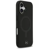 Dėklas Mercedes Plain Smooth Leather MagSafe skirtas Apple iPhone 17 juodos spalvos