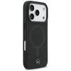 Dėklas Mercedes Plain Smooth Leather MagSafe skirtas Apple iPhone 17 Pro juodos spalvos