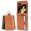Dėklas Mercury Basic Diary Samsung F741 Z Flip6 rudas