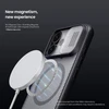 Nillkin CamShield PRO Magnetic Hard dėklas skirtas Apple iPhone 17 skaidrus juodos spalvos