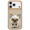 Nimmy Big Eyed Pet 2.0 Cat Dėklas skirtas Apple iPhone 17 Pro Max rusvai gelsvas