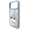 Dėklas NIMMY case BIG EYED Sidabrinis SHADED CAT for IPHONE 18 Pro Max/17 Pro Max pilkas