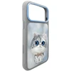 Dėklas NIMMY case BIG EYED Sidabrinis SHADED CAT for IPHONE 18 Pro Max/17 Pro Max pilkas