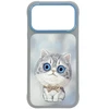 Dėklas NIMMY case BIG EYED Sidabrinis SHADED CAT for IPHONE 18 Pro Max/17 Pro Max pilkas