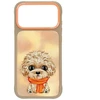 NIMMY dėklas BIG EYED TEDDY POODLE, skirtas IPHONE 18 Pro/17 Pro, rudos spalvos