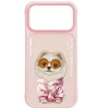 NIMMY dėklas GLASSES COOL DOG, skirtas IPHONE 18 Pro Max/17 Pro Max, rožinis