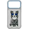 Dėklas NIMMY case GLASSES COOL DOG for IPHONE 18 Pro/17 Pro pilkas