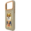 NIMMY dėklas GLASSES COOL DOG, skirtas IPHONE 18 Pro Max/17 Pro Max, smėlio spalvos