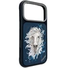 NIMMY dėklas HORSE, suderinamas su MagSafe, skirtas IPHONE 18 Pro/17 Pro, tamsiai mėlynos spalvos