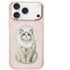 NIMMY dėklas LUCKY FASHION CAT, suderinamas su MagSafe, skirtas IPHONE 18 Pro Max/17 Pro Max, rožinės spalvos