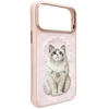 NIMMY dėklas LUCKY FASHION CAT, suderinamas su MagSafe, skirtas IPHONE 18 Pro Max/17 Pro Max, rožinės spalvos