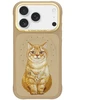 NIMMY dėklas LUCKY FASHION CAT, suderinamas su MagSafe, skirtas IPHONE 18 Pro Max/17 Pro Max, rudas