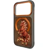 NIMMY dėklas MAGNETIC FANTASY ANIMAL HORSE, suderinamas su MagSafe, skirtas IPHONE 18 Pro/17 Pro, oranžinis