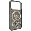 NIMMY dėklas MAGNETIC FANTASY ANIMAL DRAGON, suderinamas su MagSafe, skirtas IPHONE 18 Pro/17 Pro, pilkas