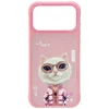 „Nimmy Cool&amp;Cute 2.0“ dėklas su katės atvaizdu, skirtas „iPhone 17 Pro“ - Rožinė