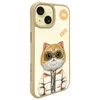 Nimmy Apple iPhone 15 6.1" dėklas telefonui haki spalvos Cool&amp;Cute 2.0 Cat