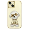 NIMMY dėklas GLASSES COOL DOG iPhone 15 chaki spalvos