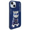 NIMMY dėklas GLASSES COOL CAT IPHONE 15 mėlynas