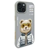 Nimmy Apple iPhone 15 6.1" dėklas telefonui pilkos spalvos Cool&amp;Cute 2.0 Bear
