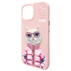 Nimmy Apple iPhone 15 6.1" dėklas telefonui rožinės spalvos Cool&amp;Cute 2.0 Cat