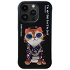 Dėklas NIMMY case GLASSES COOL CAT for IPHONE 15 Pro juodas