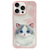 Nimmy Apple iPhone 15 Pro 6.1" dėklas telefonui rožinės spalvos Big Eyed Pet 2.0 Cat