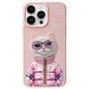 Nimmy Apple iPhone 15 Pro Max 6.7" dėklas telefonui rožinės spalvos Cool&amp;Cute 2.0 Cat