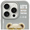 Nimmy Apple iPhone 15 Pro Max 6.7" dėklas telefonui pilkos spalvos Cool&amp;Cute 2.0 Bear